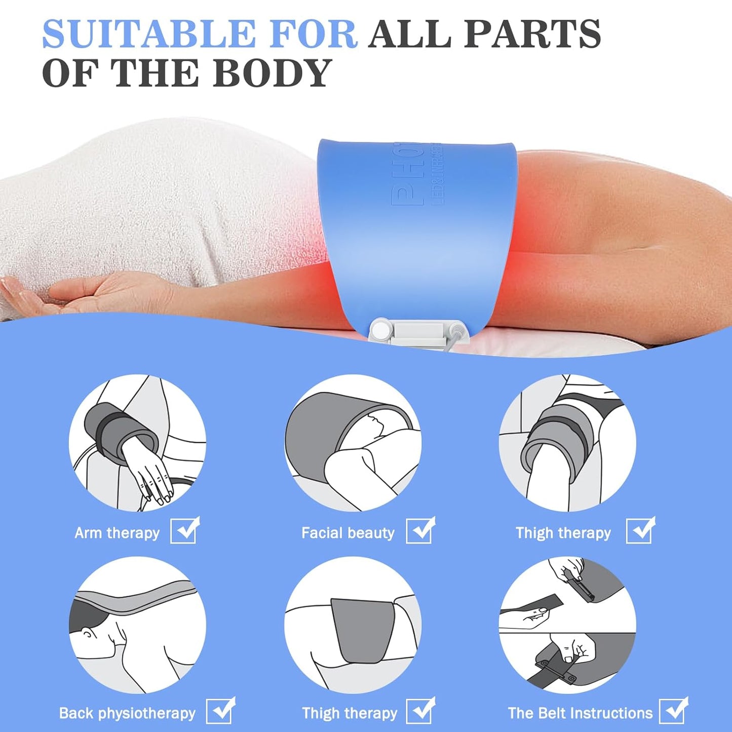 3 Color LED Photon Red Light Therapy Face Mask Body Beauty Machine Skin Rejuvenation Skin Care