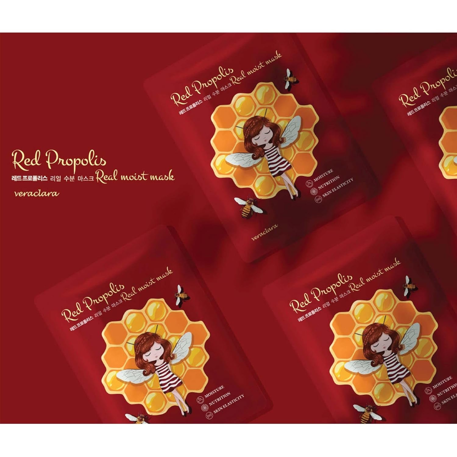 Veraclara] Facial Mask Sheet | Korean Skincare | Lighten, Moisturize, Firming Skin | Diminish Dark Spot & Circles (16PRIMECOMBE)