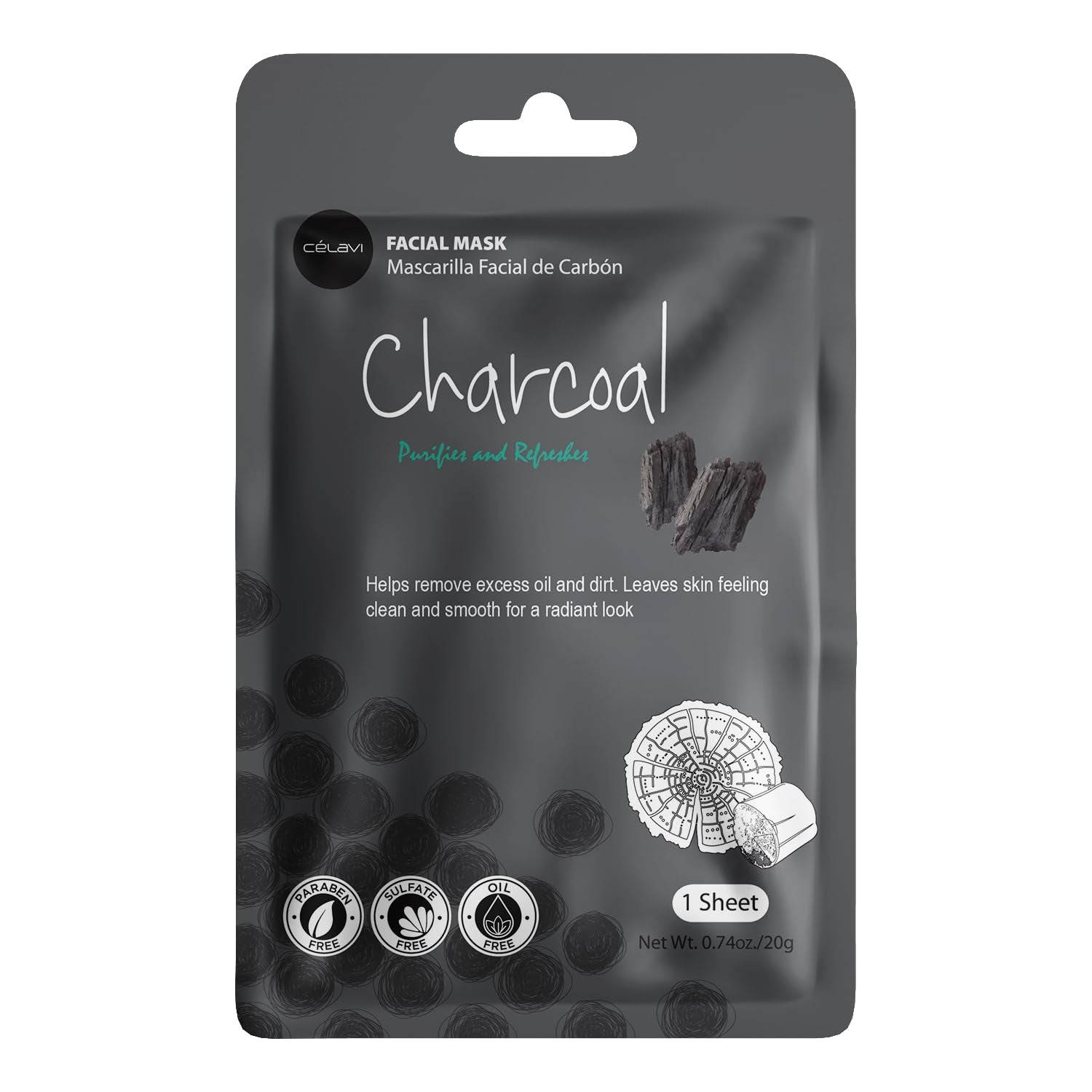 Celavi Essence Facial Face Mask Paper Sheet Korea Skin Care Moisturizing 12 Pack (Mix - 2 of Each)