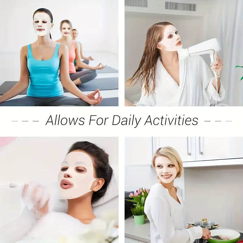 1PC 3D Silicone Facial Mask for Moisturizing-Reusable, Anti-Water Evaporation,Skin Care Tools for Women