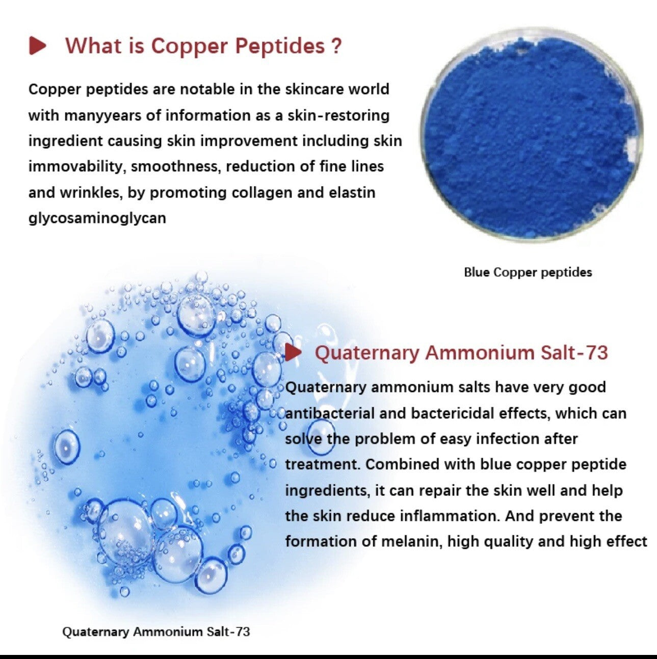 BLUE 🔹Copper Peptide GHK-CU Serum with Hyaluronic Acid anti Wrinkle Assortment