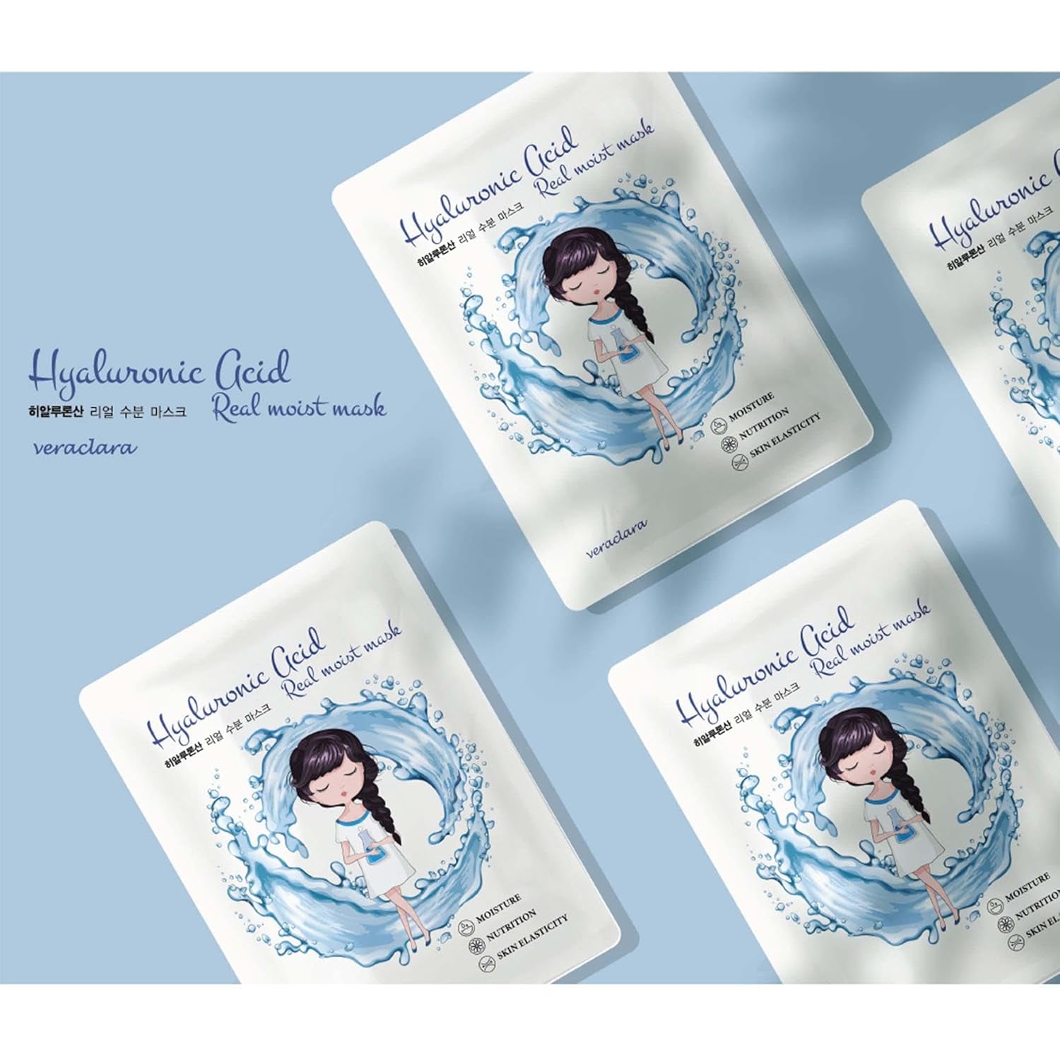 Veraclara] Facial Mask Sheet | Korean Skincare | Lighten, Moisturize, Firming Skin | Diminish Dark Spot & Circles (16PRIMECOMBE)