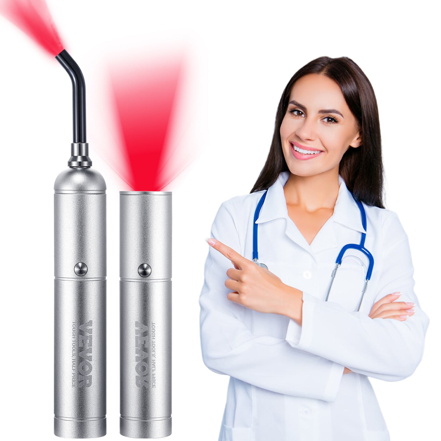 VEVOR Red Light Therapy Device & Removable Tip Facial & Body Light Therapy Wand