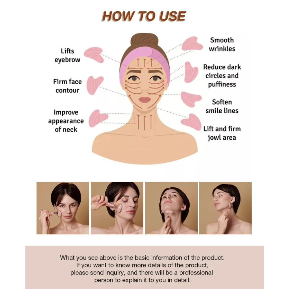 ""GLOW LUX Jade Roller & Gua Sha Facial Tool Set: Boost Radiance and Relaxation with Gentle Massage - Reduce Puffiness, Improve Circulation, and Enhance Skincare Routine"", Green